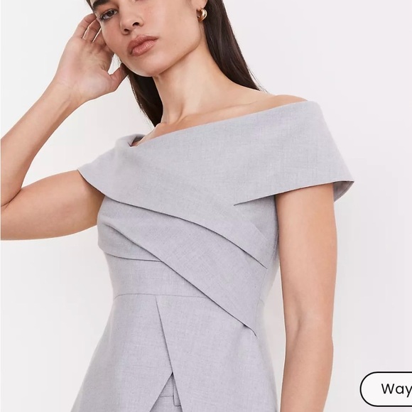 LOFT Elegant White Off-Shoulder Top - Picture 2 of 7